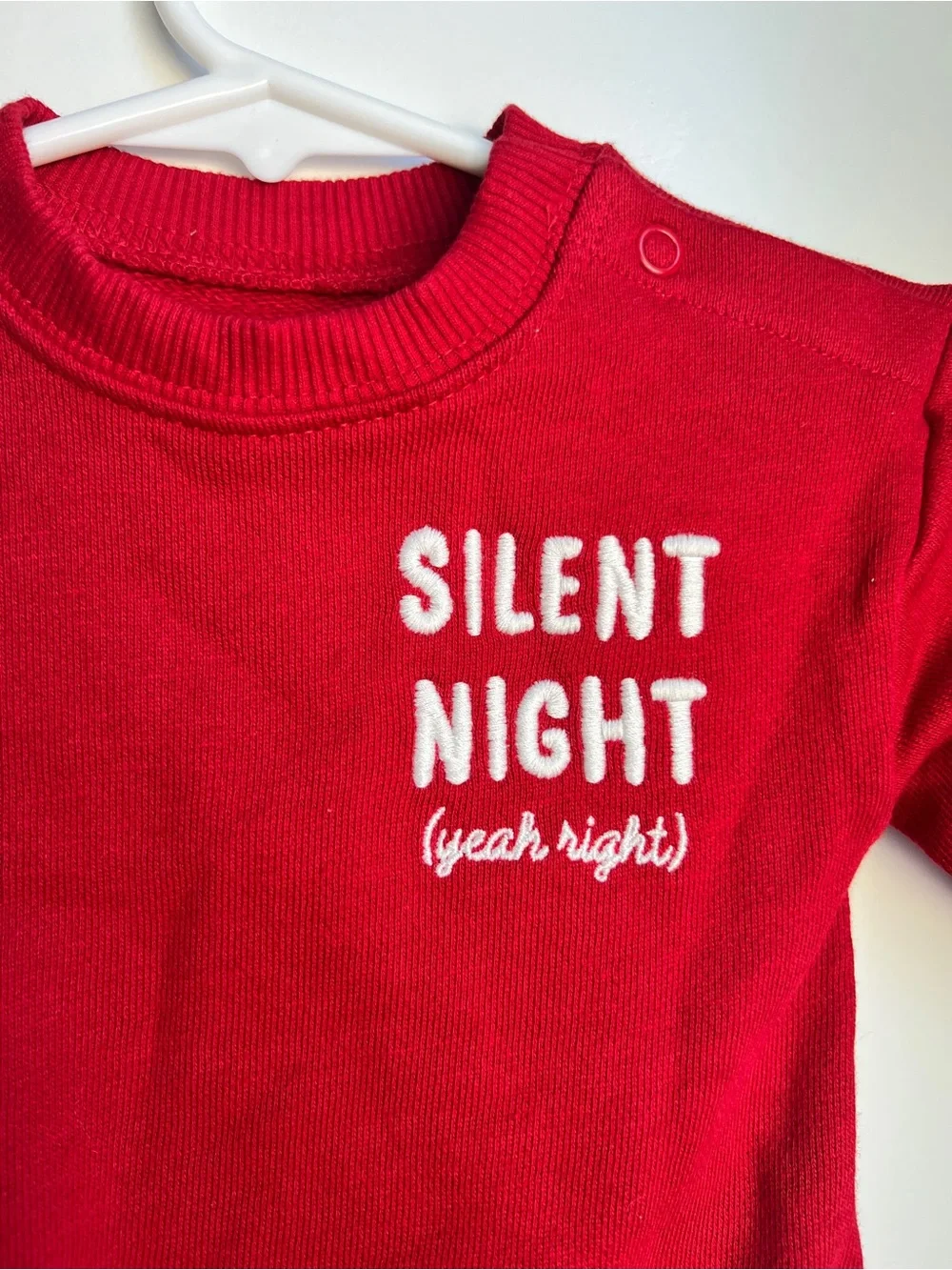 NWT Carter’s “Silent Night (Yeah Right)” Holiday Bodysuit | Newborn